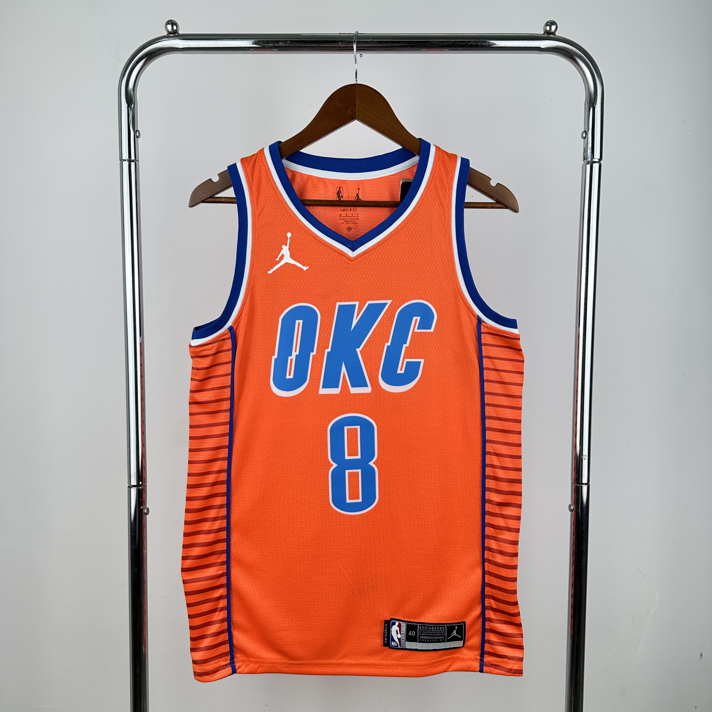 Men Oklahoma City Thunder #8 Williams orange 2025 NBA jersey